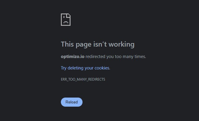ERR_TOO_MANY_REDIRECTS ERROR