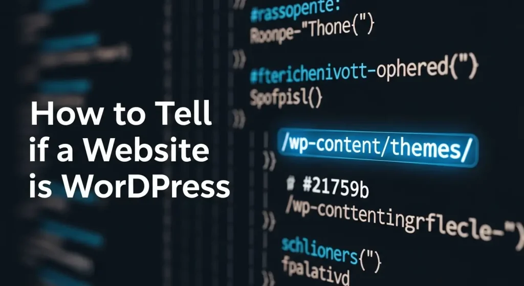 How to Tell if a Website is WordPress